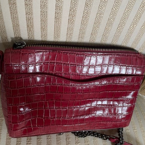 New Rebecca Minkoff Mini M.A.C. Crossbody RARE Cardinal Red (MSRP $228) - Picture 5 of 11